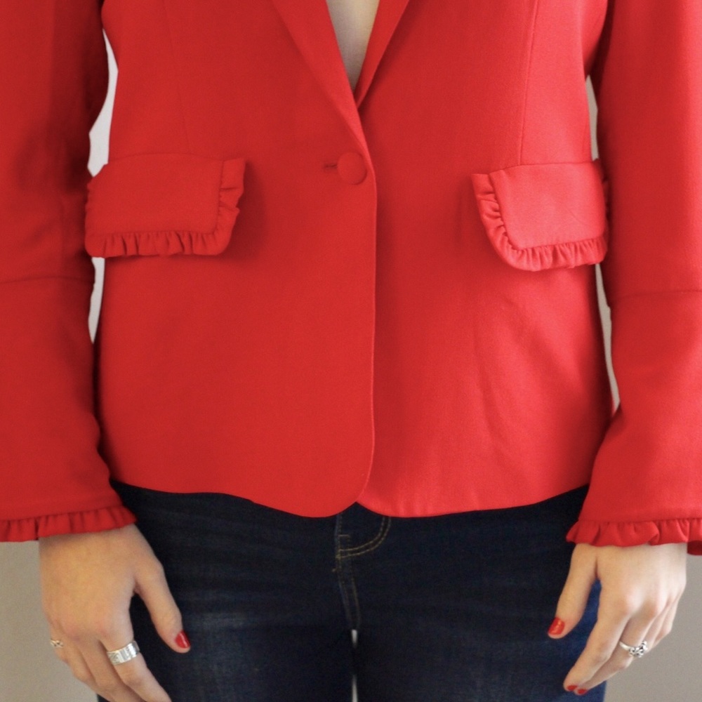 Essentiel Antwerp Red Blazer - Picture 2 of 7